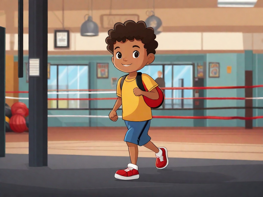 Дете в залата по бокс (анимация)